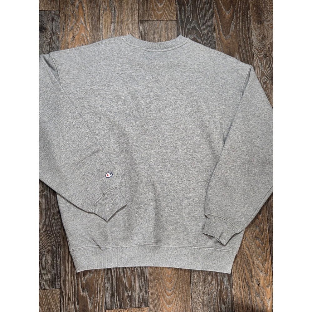 Champion New York Crewneck Sweatshirt Mens Large Gray Fleece Embroidered - Picture 4 of 6